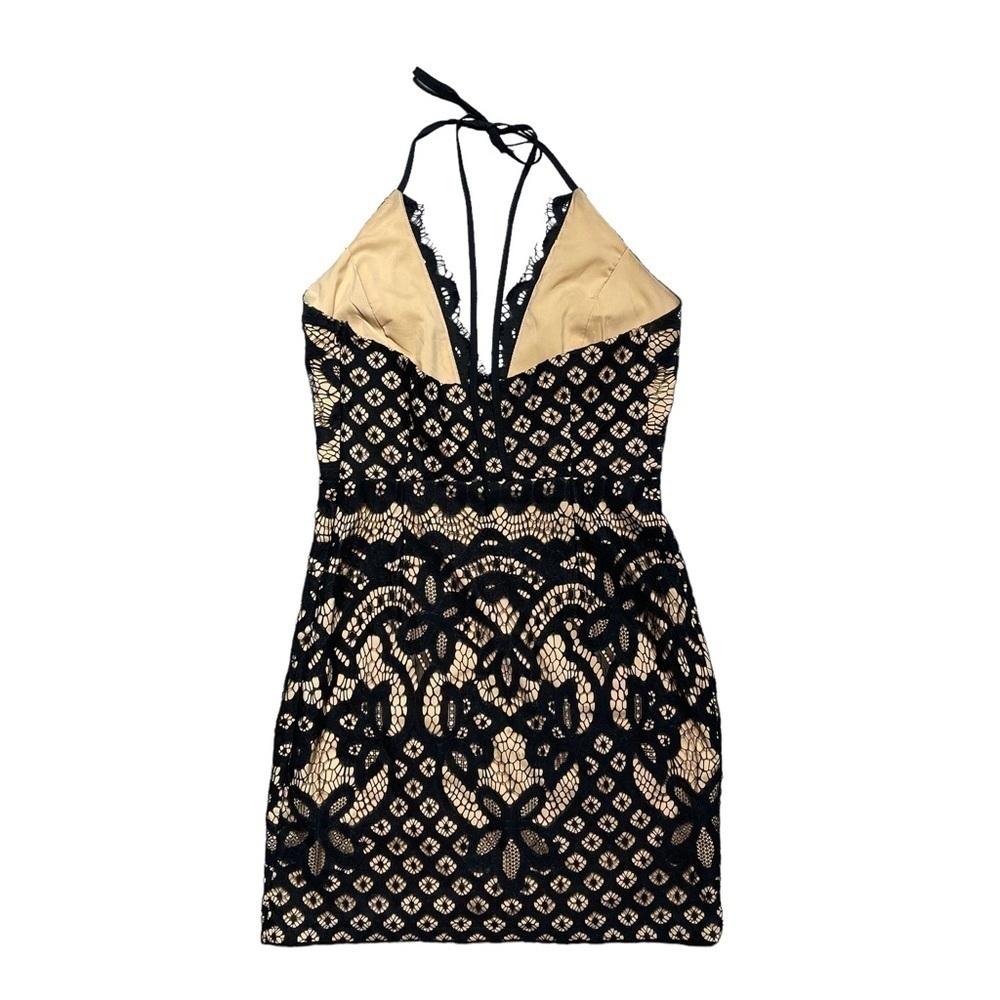 Tobi Black Lace Cocktail V Neckline Mini Dress S - Picture 9 of 9